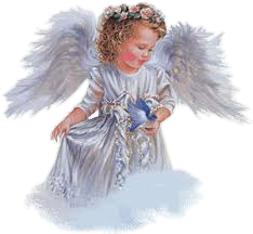 an angel with a dove